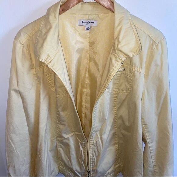 Studio Works Yellow zip up Jacket - Picture 7 of 12
